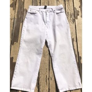 Jag Jeans White Cropped High Waist Straight Leg